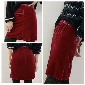 Anthropologie Montie Velvet Mini Skirt Size 12 Petite 12P New NWT RARE GORGEOUS